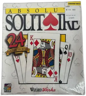 Absolute Solitaire 24 Favorites By Wizardworks PC CD ROM For Windows 95 3 1