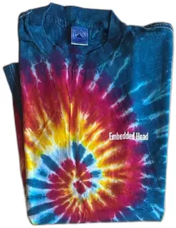 Delta Pro Weight XL 2001 Embedded Head Tour Tie Dye T Shirt Embedded Systems Conferen
