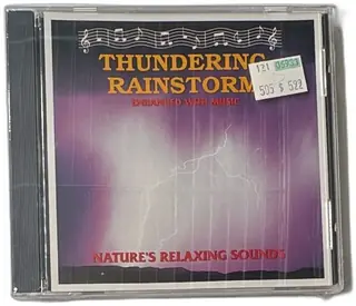 Thundering Rainstorm CD Enhanced With Music 1991 Silver Bells Nature Sounds