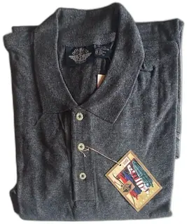 Dockers By Levis Mens Polo Shirt Gray Short Sleeve XL 100 Percent Cotton Vintage New
