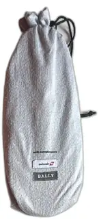Bally Swissair First Class Gray Travel Slippers with Drawstring Pouch Airline Amenity