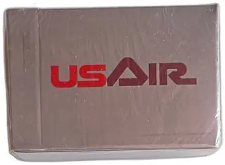 Vintage USAir Playing Cards Sealed Airline Collectible Gray Red Logo Original Deck