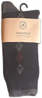 Merona Mens Socks Argyle Black Gray Size 10 13 Cotton Nylon Vintage USA NIP