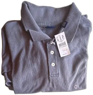 Gap Men’s Polo Shirt XL Gray 100 Percent Cotton New With Tags Vintage Thailand