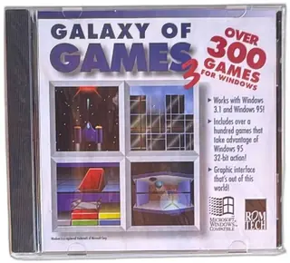 Galaxy Of Games 3 PC CD ROM Over 300 Games For Windows 95 98 ROMTech Sealed
