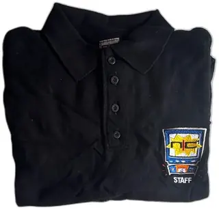 Vintage NC Wear Staff Polo Shirt Black XL 100 Percent Cotton USA Event Uniform