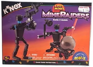 K'NEX Lost Mines Mine Raiders Set 129 Pieces 1998 Vintage Sealed Box