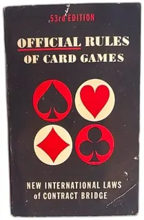 Official Rules Of Card Games 53rd Edition 1963 US Playing Card Co Bridge Poker Book