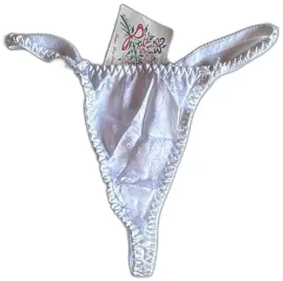 Vintage Sears White Thong One Size Fits All 100 Percent Polyester NWT Made In Hong Ko