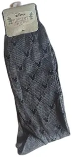 Disney Hosiery Collection Mickey Mouse Gray Crew Socks USA 10-13 Euro 40-46 New