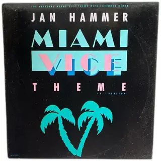 Jan Hammer Miami Vice Theme 12 Inch Vinyl Record MCA 23575 1985 Extended Remix