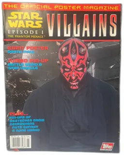Star Wars Episode I The Phantom Menace Villains Official Poster Magazine Topps 1999
