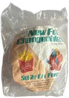 1988 McDonalds Changeables Fry Force Set 2a Happy Meal Toy New Sealed Bag