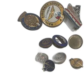 Lot Of 10 Vintage Military Railroad University Aerojet Service Lapel Pins Badges