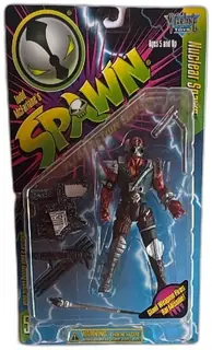 1996 McFarlane Toys Spawn Series 5 Nuclear Spawn Action Figure MOC Damaged Car