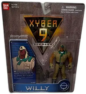 Xyber 9 New Dawn Willy Action Figure Bandai 1999 Fox Kids MOC Vintage