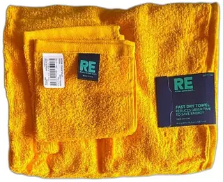 Room Essentials Fast Dry Towel Set Gold Fusion 100 Percent Cotton Bath and Washcloth