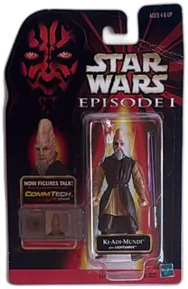 Star Wars Episode I Ki-Adi-Mundi Figure Hasbro 1999 CommTech Chip MOC