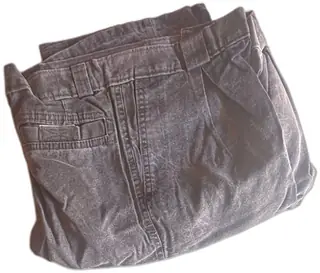 Vintage Gray Pleated Cotton Pants Size 36x34 Relaxed Fit Trousers Mens 51546