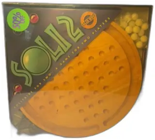 Soli2 Solitaire for Two Board Game Solid Wood Glass Marbles Enginuity 2001