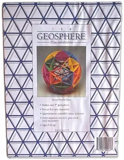 Tengeo Geosphere Kit Triacontahedron Heavy Weight Paper 9 Inch DIY Polyhedron