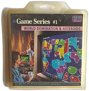Micro Star Game Series 1 World Domination Asteroids 5.25 Diskette IBM PC