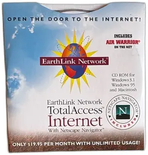 EarthLink Network TotalAccess Internet 1996 CD-ROM With Netscape Navigator Windows 95