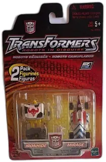 Transformers Robots In Disguise Ironhide Mirage 2 Pack Hasbro 2001 Sealed
