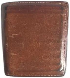 Prince Gardner Brown Full Grain Cowhide Vintage Leather Wallet Model 25 Used Wear