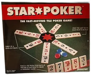Pressman Star Poker Tile Poker Game Complete 1994 Boxed Family Board Game