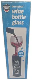 BigMouth Inc Original Wine Bottle Glass 11.5 Inch Gag Gift Holds Full 750ml Bottle