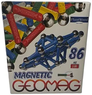 Geomag Magnetic Construction Set 86 Piece PlastWood Made In Italy Complete