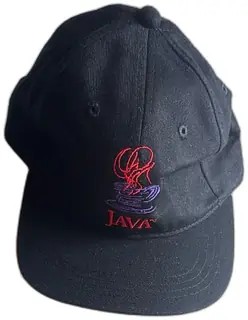 Vintage Sun Microsystems Java Logo Black Cotton Promo Baseball Cap Adjustable Hat