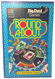 Round-A-Bout Board Game 1987 Milton Bradley Big Deal Complete Vintage