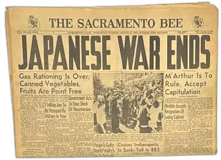 Sacramento Bee August 15 1945 Japanese War Ends World War II Historic Newspaper
