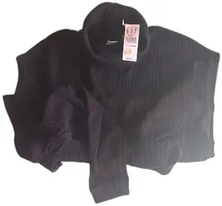 GAP XLarge Black Ribbed Turtleneck Sweater 100 Percent Cotton New With Tag
