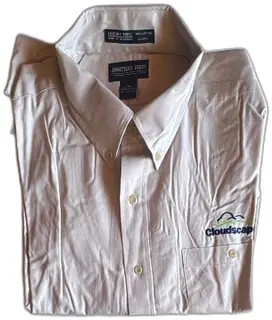 Jonathan Corey XL Luxury Twill Cotton Tech Logo Shirt Cloudscape Informix Unused