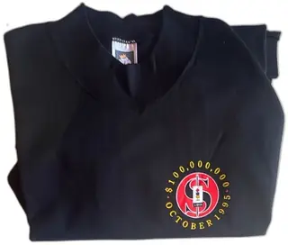 Vintage 3DO $100 Million October 1995 Black Crewneck Sweatshirt Cotton Deluxe XL USA