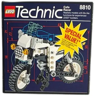 LEGO Technic 8810 Cafe Racer 1993 Vintage Sealed Box 77 Pieces Motorcycle
