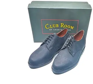 Club Room Charter Club Black Leather Oxford Dress Shoes Size 12M New Boxed
