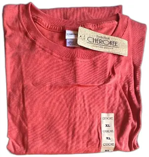Cherokee Mens Classic Red Crew Neck T Shirt XL 100 Percent Cotton New With Tags