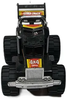 1992 YCT 4x4 Super Truck Off Road Monster Toy Black Yellow Wheels Vintage