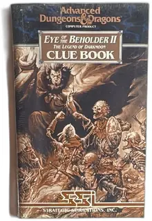 Advanced Dungeons Dragons Eye Of The Beholder II Clue Book SSI 1992