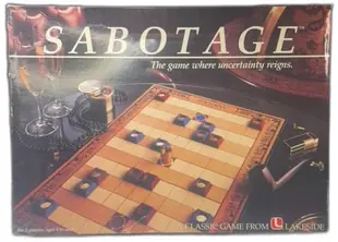 Sabotage Board Game 1985 Lakeside No. 8328 Complete Vintage Strategy