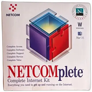 Netcom NETCOMplete Complete Internet Kit 1996 CD Windows MacOS Includes Netscape
