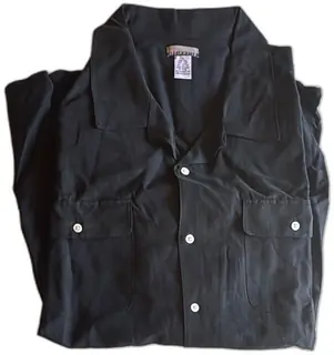 Breakwater Mens Black Silk Linen Cotton Shirt XL Short Sleeve Button Front New