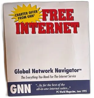 GNN Global Network Navigator Free Internet Charter Offer 1995 Installation Disk Maile