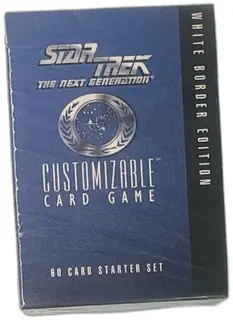 Star Trek TNG Customizable Card Game 60 Card Starter Set White Border 1994