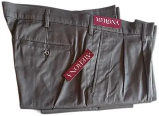 Merona Classic Fit Men’s Dress Pants 42x32 Gray Cotton Polyester New With Tags