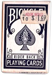 Bicycle Rider Back Blue Playing Cards Vintage Sealed Deck With Kiddie World Price Sti